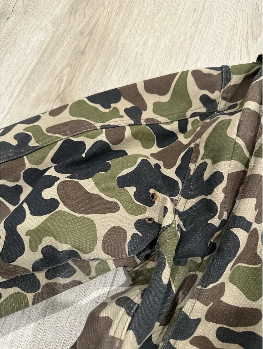 Vintage Red Head Bone Dry Jacket Mens Frog Camo Hunting Duck Field Coat Lined